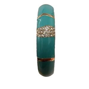Sequin Nordstrom Colorful Mid-Thin Gold Tone Enamel Hinge Bangle $33 NWOT #197